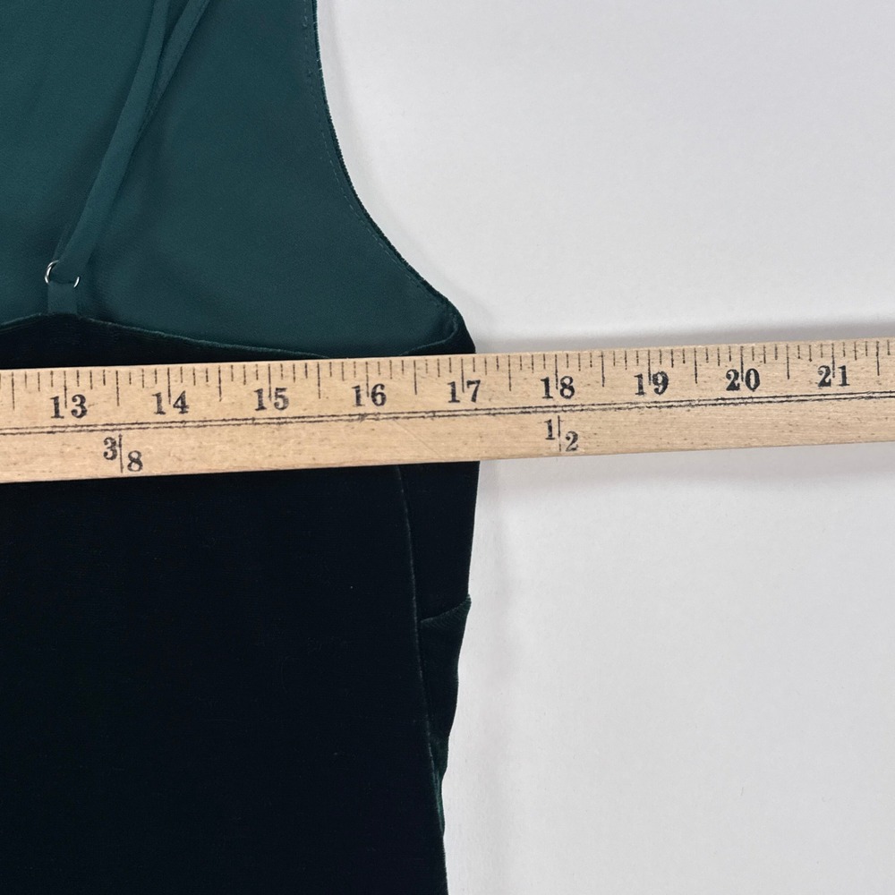 L'AGENCE Womens Cami S Green Jane Silk Velvet Tank Top Luxe Minimalist Night Out - Picture 9 of 10